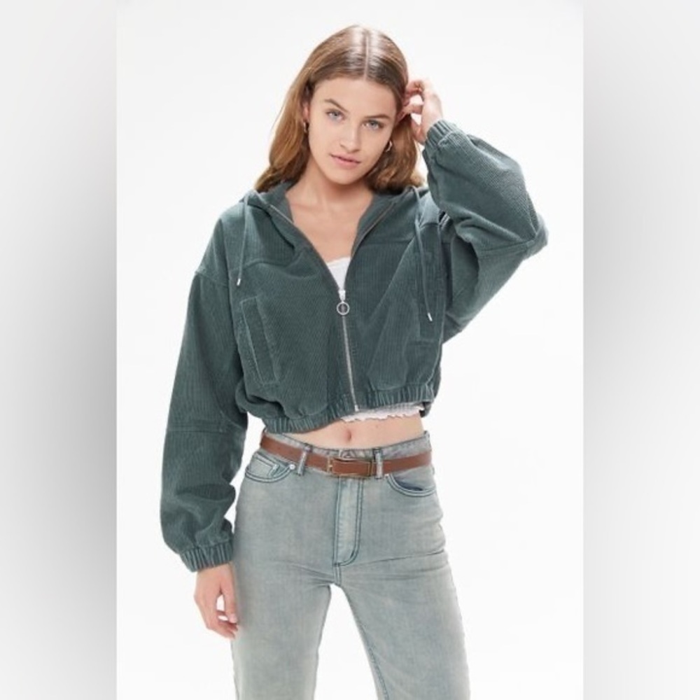 BDG Urban Outfitters Corduroy Crop Hooded Jacket